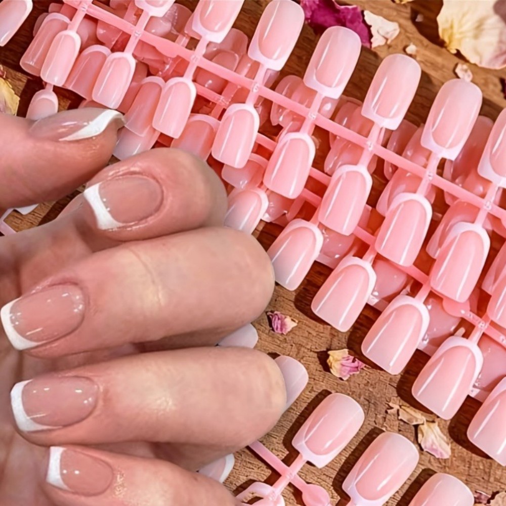 Nail Art Extension - 120 stuks korte vierkante Franse tip